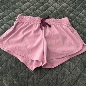 Purple athletic shorts